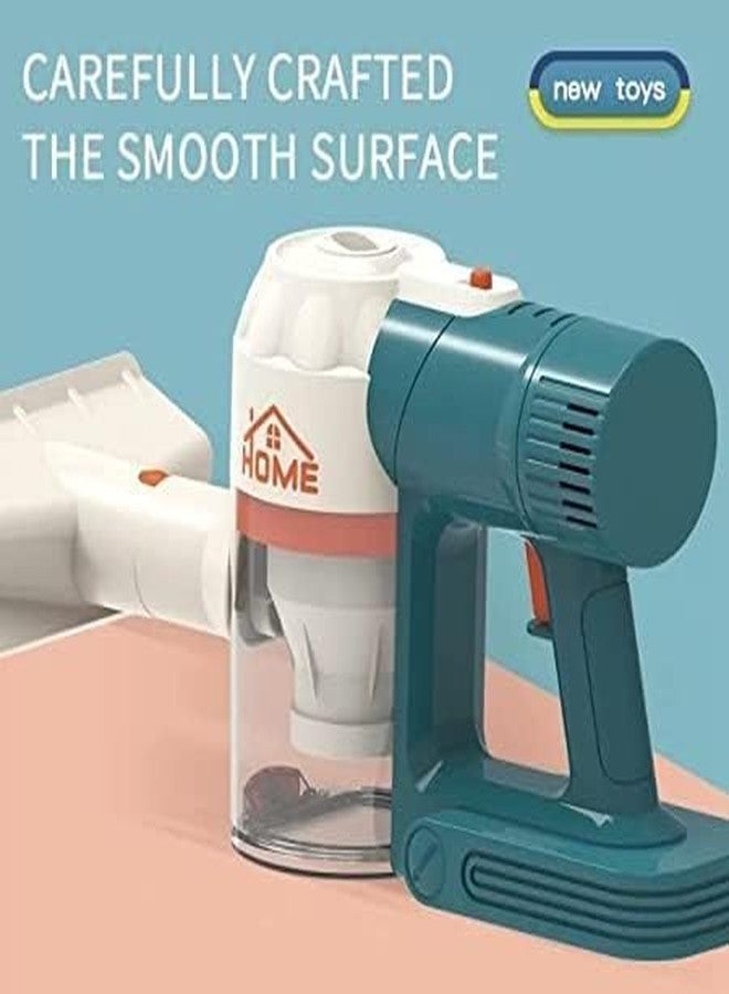 RAHU 3 in 1 Toy Vacuum Real Suction with Lights & Sounds for Toddlers, Cord-Free Vaccum Cordless Cleaner Set Pretend Play Household Cleaning Kits - Image 4